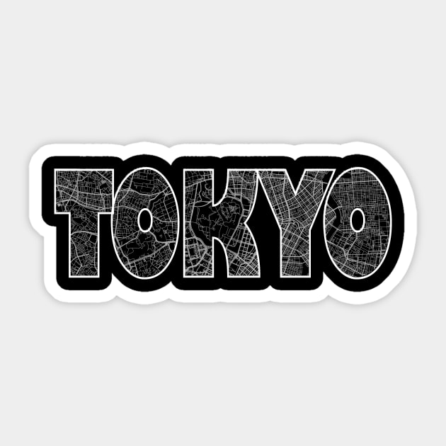 Tokyo Street Map Sticker by thestreetslocal